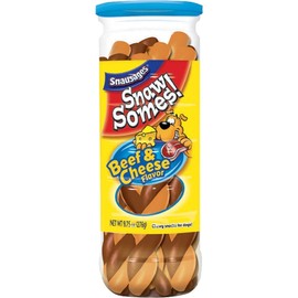 Snausages Pack of 5 Beef and Cheese Chewy Dog Treats 9.75 Ounce Canisters Fresh Seal