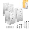 FMhotu 4"x 4" Post Base, 3Pcs Stainless Steel Adjustable Post