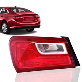 G-PLUS Outer Tail Light Left Side Compatible with Chevy Malibu XL 2016 2017 2018 2019 2020 2021 2022 Driver Side Rear Brake Stop Lamp Red lens 84132377 Luces Traseras Rear Brake Lamps Assembly