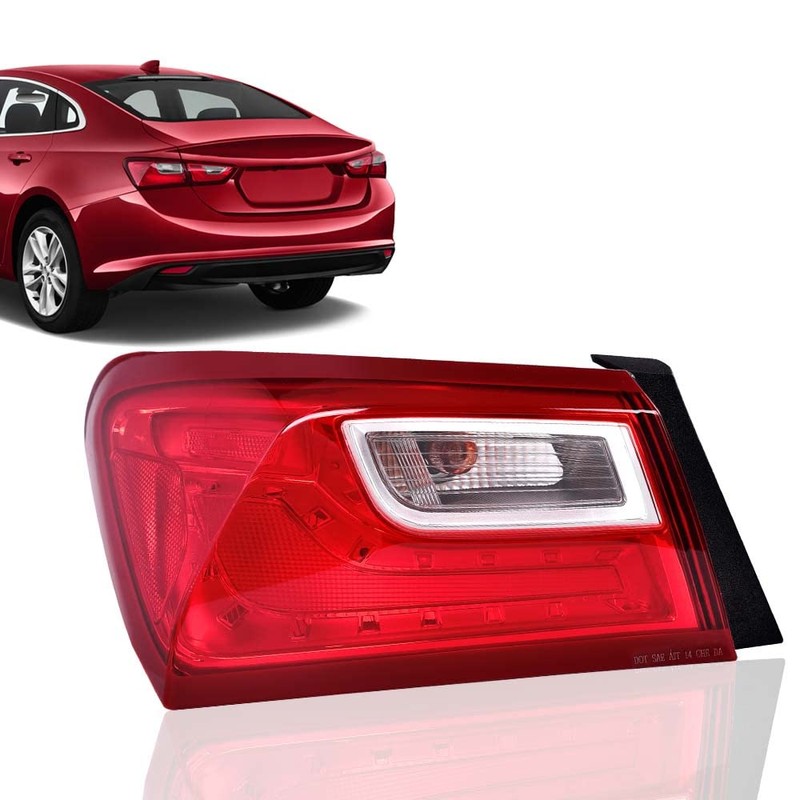 G-PLUS Outer Tail Light Left Side Compatible with Chevy Malibu