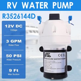 R3526144D RV Water Pump with Pressure Switch and Strainer Replace 03526-144A