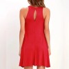 Lulus Dress Womens Medium Tupelo Honey Mini Trapeze Dress Strawberry