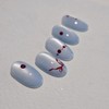 [Handmade Nail Tips] Burgundy Drop |Magnetic Gel Dot Henna Nail