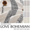 jinchan Linen Blend Boho Curtains for Living Room, 96 Inch