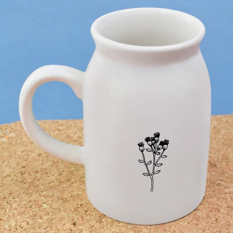 300ml 'Thistle Branch' Ceramic Milk Jug (MJ00005589)