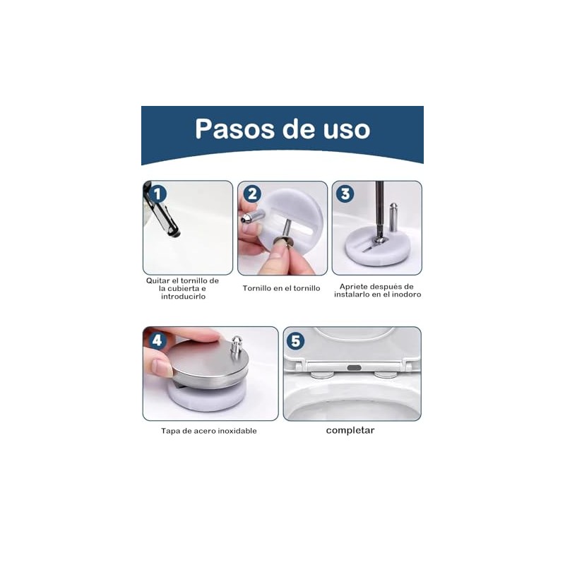 Tornillos Para Tapa De Baño WC, 4 Piezas De Repuesto
