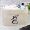 Large 'Mad Cat Playing Electric Guitar' Canvas Organiser/Storage Bag (OR00033603)