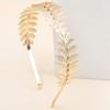 SALOCY Headbands Leaf Branch Bridal Hair Crown Head (Gold)