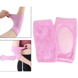 1Pair Pink Elbow Moisturizing Sleeve,Elbow Gel Cover Heel Socks Elbow Sleeves Elbow Pads for SPA Moisturizing Dry Cracked Skin Care for Exfoliating Soften,Foot and Hand Care,Beauty and Personal Care