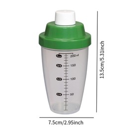 Generic Protein Shaker Bottle 200ml Small for Protein Mixes Multifunction with Scale Drink Shaker for Cafe Gym Outdoor Pre Workout
