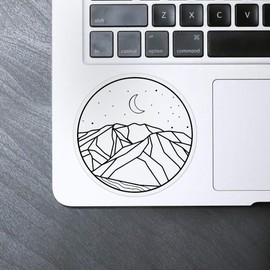 Medium 100mm 'Mountain Landscape' Transparent/Clear Sticker Decal for Windows/Cars/Walls (DC00126665)