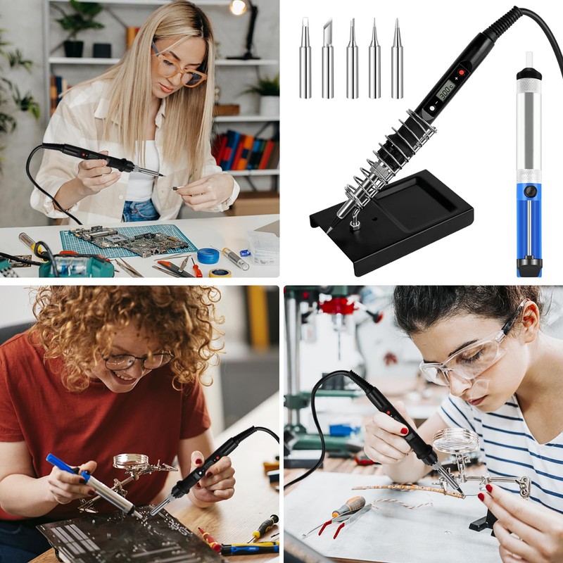 Soldering Iron Kit,80W Professional Soldering Kit for Electronics Adjustable Temperature