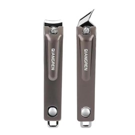 Nail Clippers Set - Stainless Steel Fingernail & Toenail Clipper Cutters for Thick Nails with Wide Opening, Sharp Ingrown Toenail Clippers Nail Cutter Long Handle with Slanted Curved Blade