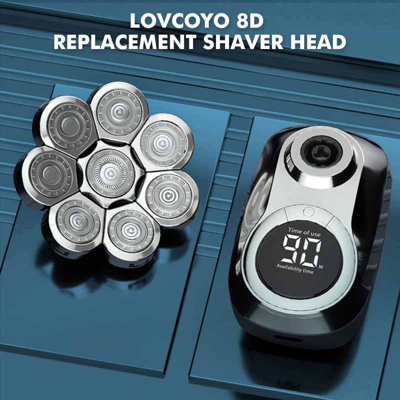 Lovcoyo Shaver Heads Replacement, 8D Blade Replacement Heads, Universal Replacement