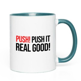 Bubble Hugs Nurse 2Tone Green Mug 11oz - Push! Push it - Labor Clinical Certified Nursing Assistant Surgical Emergency Oncology Practitioner