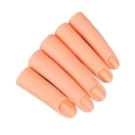 Xrten Nail Practice Fingers for Nail Design, Magnetic Manicure Practice Finger Nail Practice Model Manicure Tool Pack of 5