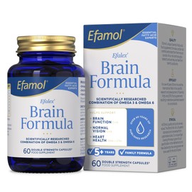 Efamol Efalex Brain Formula | 60 Omega 3 Fish Oil Capsules with Evening Primrose Oil | Fish Oil Omega 3 Brain Supplement | Help Support Brain Function, Normal Vision & Heart Health | 30 Day Supply