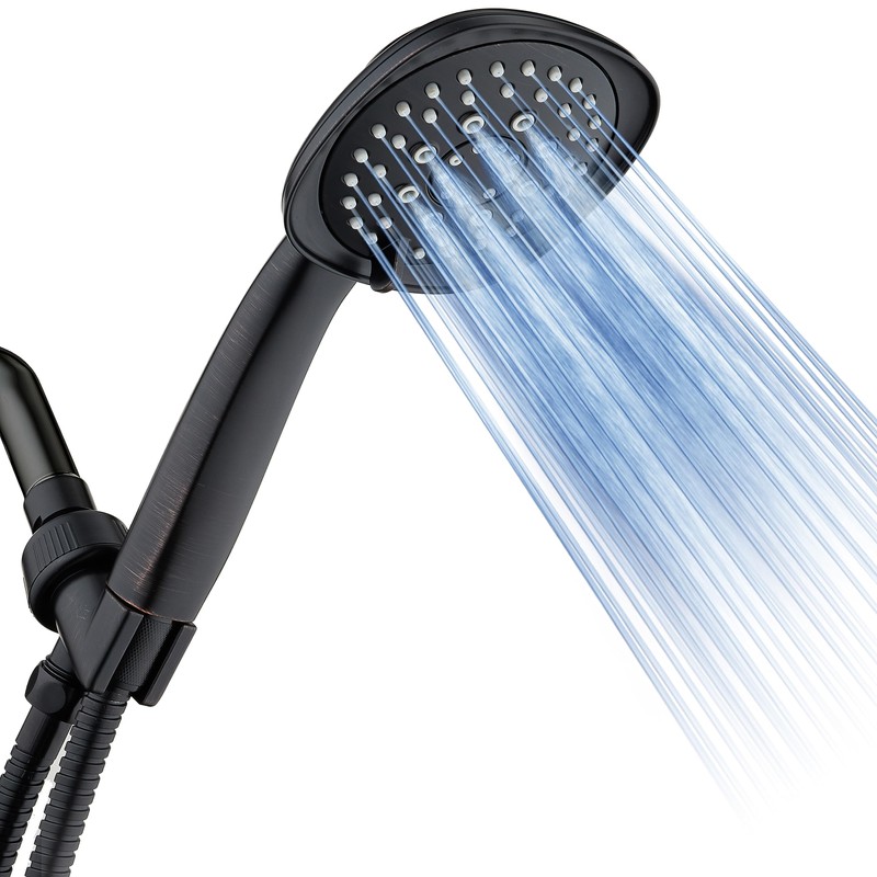 AquaDance, Oil-Rubbed Bronze Luxury Square 6-setting High-Pressure Hand Extra-Long 72"
