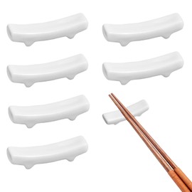 6 Pcs Chopstick Holder, White Ceramic Chopstick Rest, Porcelain Chinese Chopsticks Holder for Chinese Food, Home, Hotel, Resta Countertop Ornaments