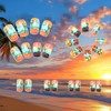 Summer Beach Press on Nails Short Square Fake Nails with