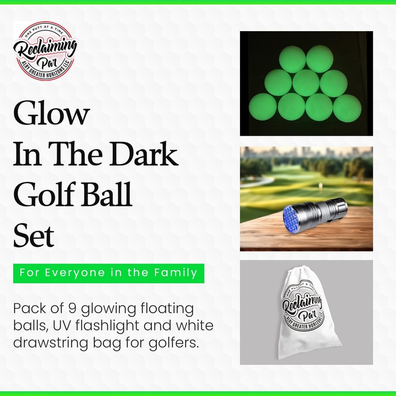 Reclaiming Par Glow in The Dark Golf Balls, Practice Golf