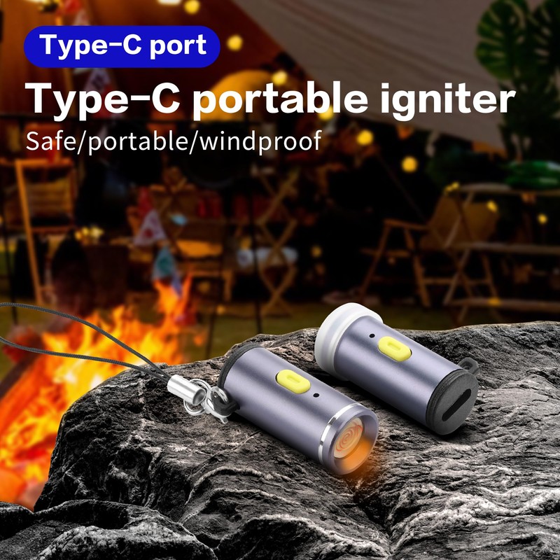 YAODHAOD Electric Lighter USB C, Windproof Flameless Lighter,Type C Mini