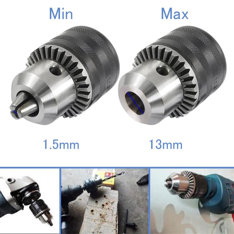 Drill Chuck 1.5-13mm SDS Plus Rotating Chuck 1/2-20UNF (12.7mm) with
