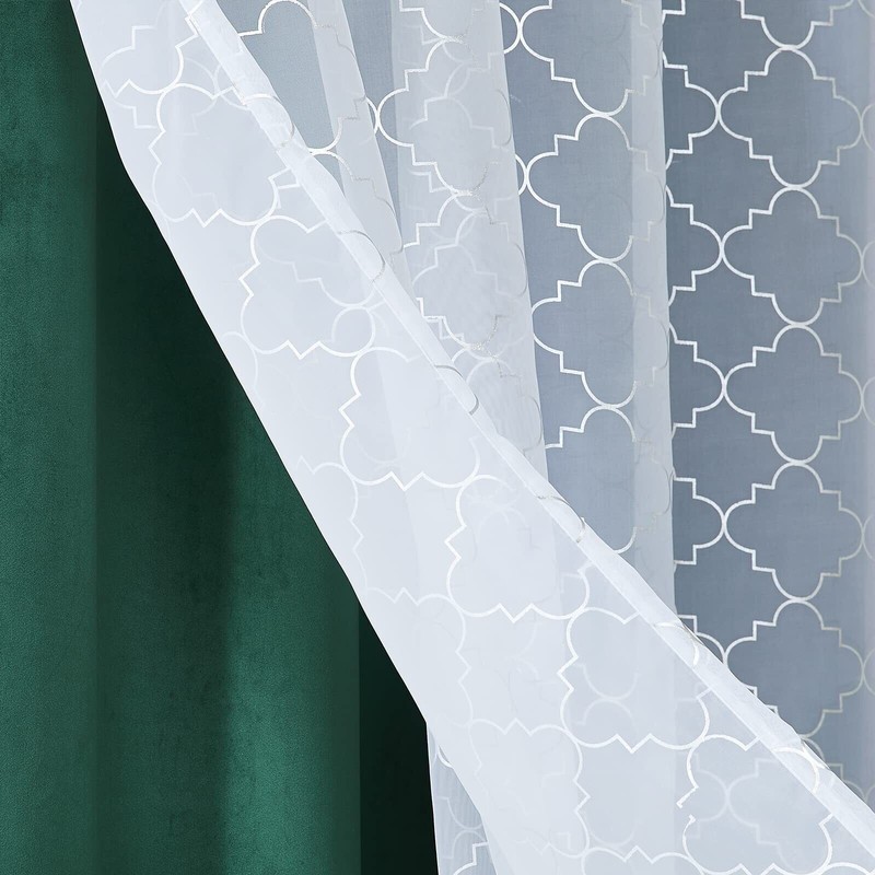 Enactex 4 Piece Mix and Match Green and White Velvet