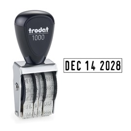 Trodat Manual Date Stamp, 12 Year, 3mm Character Size, English, Format: DEC 14 2030 28006 (114)