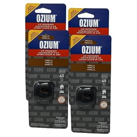 Ozium Membrane Car Vent Clip AC Air Fresheners Car Air Freshener and Car Odor Eliminator (Vanilla, 4 Packs)