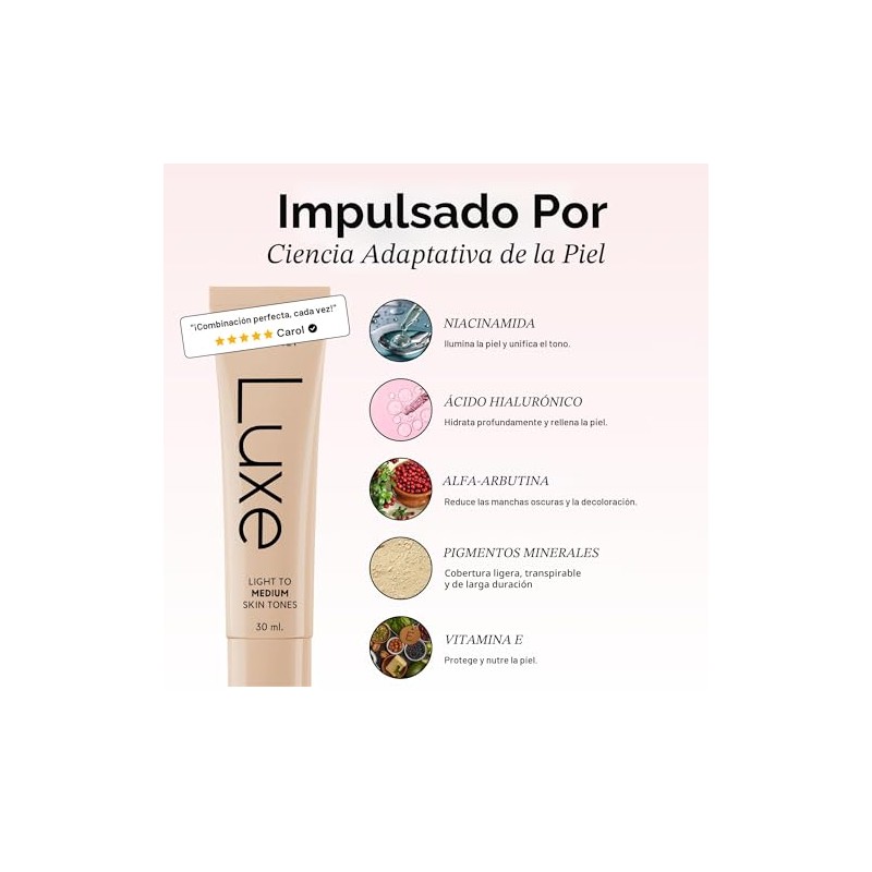 Base de maquillaje Luxe que cambia de color - Luz