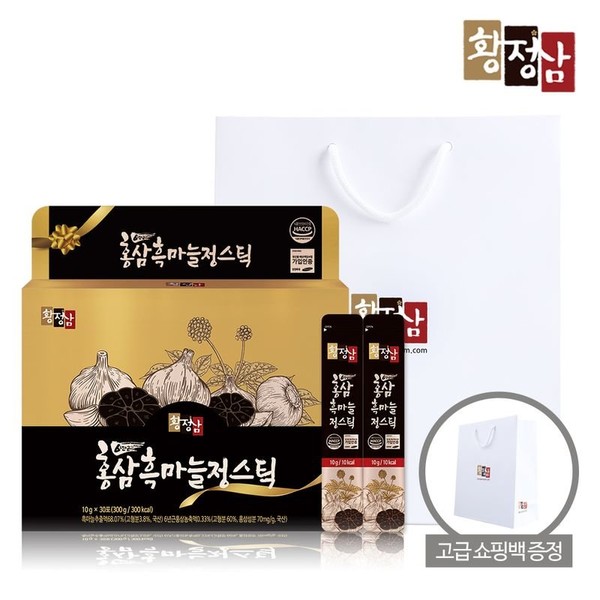 Hwangjeongsam Red Ginseng Black Garlic Concentrate Stick 1 box 30 packs (expenditure date 24.04.01), single option / 황정삼 홍삼 흑마늘 농축스틱 1박스 30포 (소비기한 24.04.01), 단일옵션