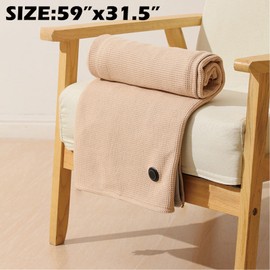 FYANER Portable Heated Shawl, Heated Shawl Wearable Electric Blanket, Heated Shawl Wraps for Women,USB Heated Shawl Wearable Electric Blanket (Creamy White)