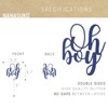 NANASUKO Baby Shower Cake Topper - Oh boy - Double