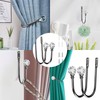 Curtain Holdbacks 2PCS Curtain Tiebacks Hooks for Drapes with Clear