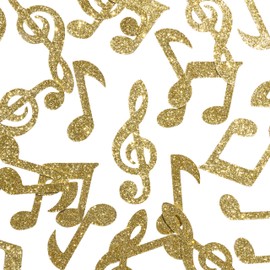 50 x Gold Music Note Confetti | Musician Birthday Party Table Scatter