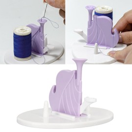 Desk Needle Threader Multifunctional Semi Automatic Needle Threader Sewing Tool