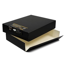Lineco Archival 11 x 14 inches Print Storage Box, Drop Front Design, 11 1/2 x 14 1/2 x 3 inches, Exterior Color: Black