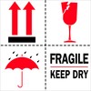 Tape Logic TLDL4420 Labels, "Fragile - Keep Dry", 4" x