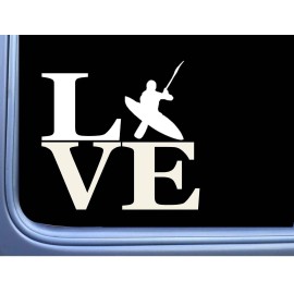 EZSTIK Kayaker Love 6 inch Decal OS 014 Sticker kayak gift accessories water proof