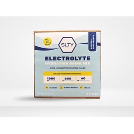 SLTY Electrolyte Haydration Drink Mix Vegan Keto Paleo Good for Intermittent Fasting, 1.05oz (Pack of 5)