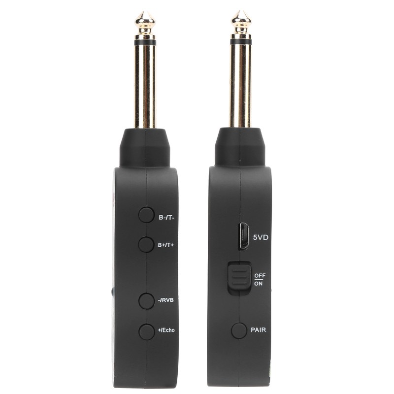 Guitar Wireless System Transmitter Receiver Electronic Pickup Reverb Treble Bass