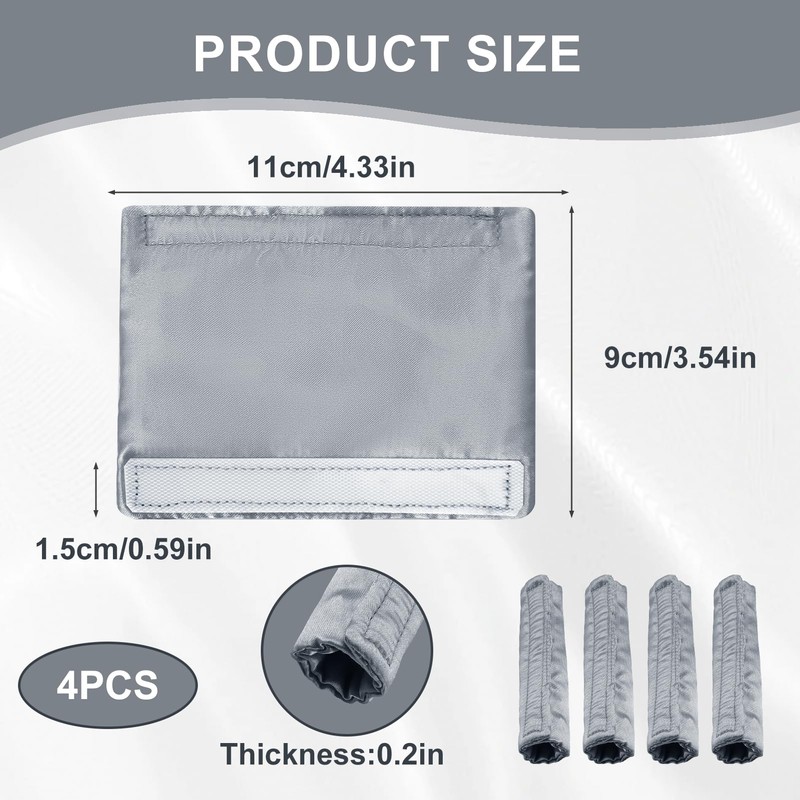 4-Packs Satin Mask Strap Covers, Universal and Reusable Comfort Pads,