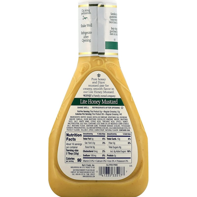 Ken's Steak House Lite Honey Mustard Dressing (Variety Pack)