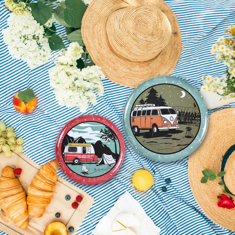 Molidiki Melamine Dinnerware Sets, 12pcs Plates and Bowls Sets, Service