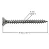 M4 Wood Screws Zinc Plated Silver Full Thread Self-Tapping Long