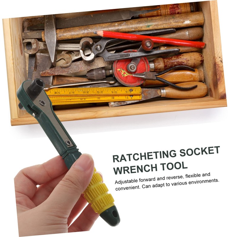 Tofficu Ergonomic Quick Ratchet Wrench 1/4 Drive Ratchet Flex Head