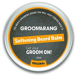 Groomarang Premium Softening, Moustache & Goatee Beard Balm 60ml – Promotes Healthy Beard Growth – 100% Natural, Organic and Vegan