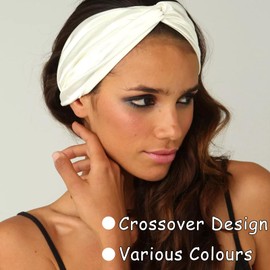 Wide Soft Ladies Headband Boho Adult Scarfs Hairbands Wide Soft Ladies Headband Wide Headbands For Women's Hair Elastic Fashion Yoga Hair Bands Fashion Bandanas Knot Yoga Sports Hair Accessories 4 PCS