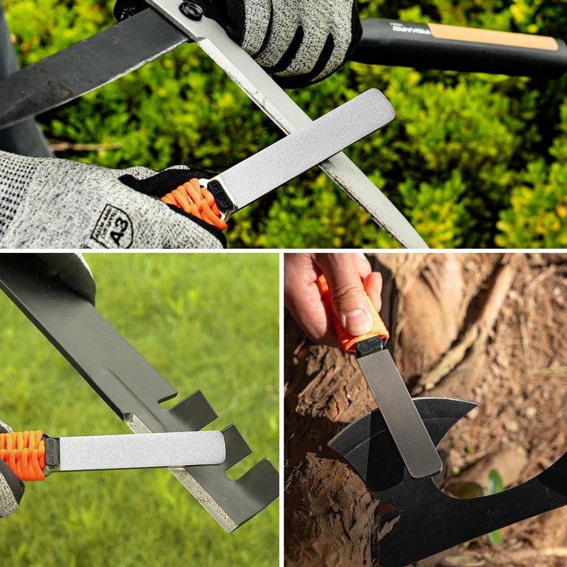 SHARPAL 181N Dual-Grit Diamond Sharpening Stone File Garden Tool Knife